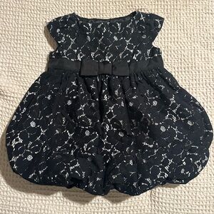 Baby Gap 3-6 months black lace bubble dress